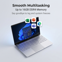 15,6-inch AMD Ryzen 5 3500U Quad-core processor Windows 11 Pro systeem 5000mAh batterij - Persoonlijke en huishoudelijke laptopcomputers