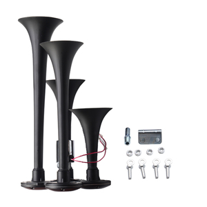Universel 4 trompettes <span class=keywords><strong>12V</strong></span>/24V 150DB fort Musical Air klaxon haut-parleur Train klaxons Kit Max pour camion voitures SUV bateau <span class=keywords><strong>tracteur</strong></span> - Product Image 2