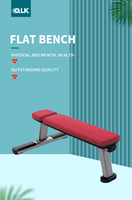 Banc plat multifonctionnel QLK pour équipement de musculation professionnel, poussée horizontale, haltères