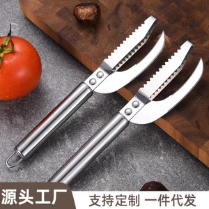 Descamador de Pescado de Acero Inoxidable, Cuchilla de 10 cm, Herramienta Multiusos Resistente para Limpiar Mariscos - Product Image 3