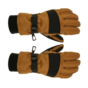 Gants de snowboard et de ski avec bande horizontale, boucle décorative, sangle, languette de traction et manchette extensible pour sports d'hiver et activités de plein air - Product Image 4