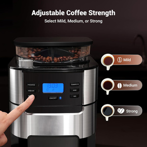<span class=keywords><strong>Cafetera</strong></span> Profesional de 12 Tazas con Molinillo Integrado, <span class=keywords><strong>Cafetera</strong></span> Automática Todo en Uno con Molinillo de Granos Integrado - Product Image 3