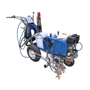SHOWWAY Double Gun <b>Hand</b> Push Cold Spray Road Marking Machine With 5.5HP Engine Automatic Road Marking Machine - Product Image 4