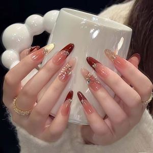 Faux <span class=keywords><strong>ongles</strong></span> papillon rose œil de chat faits main, pré-fabriqués, prêts à poser, amovibles, autocollants pour <span class=keywords><strong>ongles</strong></span>, vente en gros - Product Image 3