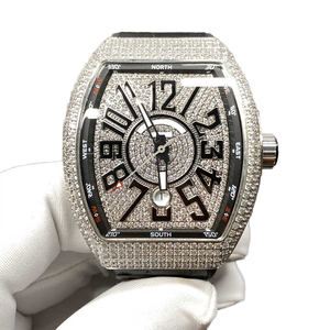 Montre pour homme de haute qualité avec un cadran serti de moissanite et entièrement ornée de diamants, best-seller - Product Image 1