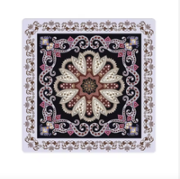 Tapis de table de mahjong de style américain en PU de luxe, antidérapant, insonorisant et lavable pour le divertissement à domicile
