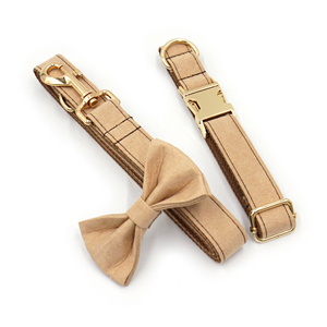 Set hadiah anjing mode kalung hewan peliharaan dan set kerah tali anjing Khusus lucu dan kerah chamois kulit kerah anjing peliharaan - Product Image 2