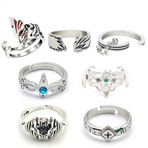 <span class=keywords><strong>7</strong></span> nuevos diseños de anillos ajustables de anime Grimmjow Toushirou Ulquiorra para hombres y mujeres, anillos de metal para cosplay como regalo - Product Image 1