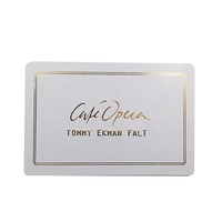 Personalisierte PVC-Visitenkarte mit NFC-Kommunikationsschnittstelle, Goldfolie, Silber-Spiegel-Finish, Chip-Typen T5577 1K EM4305