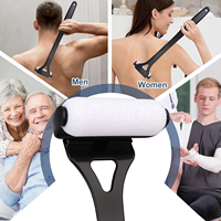 Applicateur à rouleau pliable à long manche pour crème solaire, hydratant, crème corporelle, mousse à raser, lotion corporelle pour hommes et femmes