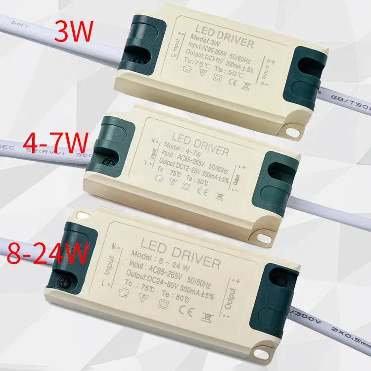 1W 3W 5W 7W 12W 18W 25W 36W LED sürücü 300mA sabit akım güç kaynağı AC85-265V aydınlatma transformatörleri ampul downlight için