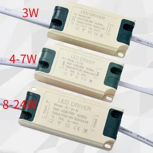 1W 3W 5W 7W 12W 18W 25W 36W LED Driver 300mA Alimentation à courant constant AC85-265V transformateurs d'éclairage pour ampoule downlights