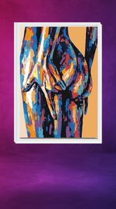 Nuova pittura astratta personalizzata figura ritratto dipinti da numeri coppie donne olio pittura nuda da numeri per adulti - Product Image 2