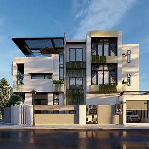 2025 Ultra Modern Precast beton Villa geniş prefabrik lüks ev açık Plan tasarımı ile çin üretilen hızlı kurulum