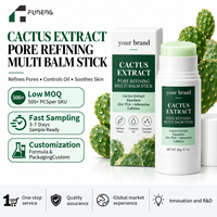 Stick multi-balsamique raffinant les pores à l'extrait de cactus, marque privée, 20g, avec Squalane, Zinc PCA, Adénosine, Caféine, Soin du visage coréen