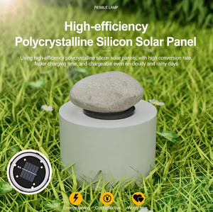 Lampes solaires d'extérieur en forme de galets RGB, lampes LED étanches pour allées de jardin, patio – changement de couleur, marche/arrêt automatique - Product Image 4