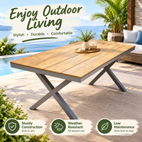 Ensemble de table et chaises de jardin en métal, résistant à l'eau, durable, pour terrasse, balcon, meubles d'extérieur