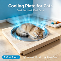 Nouveau Nid pour chat en bois massif et aluminium, pour la vente en gros, avec dissipation thermique, idéal pour l'été et le sommeil, type 'Ice Nest'