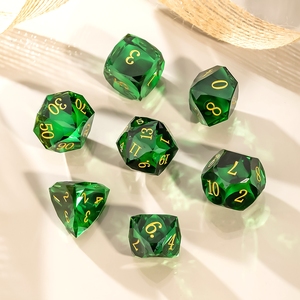 Wholesale Natural Gemstone <b>Dice</b> D&d Engraved DND Gem <b>Dice</b> Handmade Stone Polyhedral <b>Dice</b> <b>Set</b> for Tabletop Games - Product Image 3