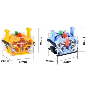 1 Kontak Perak a Sakelar Tombol Tekan LA39 LA38 1NO1NC 2NO Aksesori Kontak DIY - Product Image 2