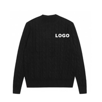 Pull en tricot à col rond en coton décontracté pour homme, personnalisé, automne et hiver, chaud et confortable pour le commerce transfrontalier