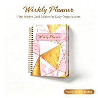 Agenda personnalisé 2027 – Design en cuir rigide avec reliure spirale, pages détachables en PP – Journal de gratitude, journal de grossesse, carnet de notes, planificateur