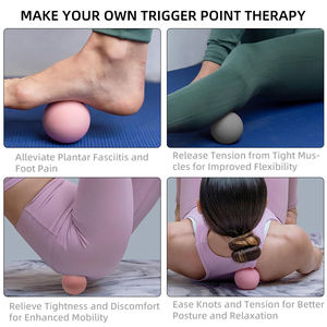 Boule de massage en silicone écologique professionnelle pour thérapie des tissus profonds Yoga Tune Fascia Release Muscle Recovery Rollers - Product Image 2
