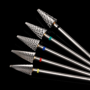 Russian Round Gold Coated Tungsten Carbide Nail <b>Drill</b> <b>Bit</b> Smooth Conical Shape Rotary Burr Electric Manicure Nail <b>Drill</b> <b>Bit</b> - Product Image 3
