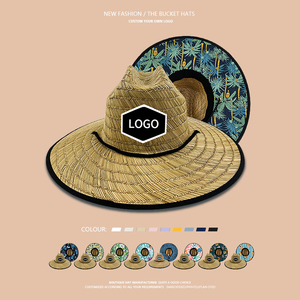 Sombreros de Paja para Playa de Verano al por Mayor, con Logotipo Personalizado Impreso, para Pesca, Surf, Protección Solar, Salvavidas - Product Image 1