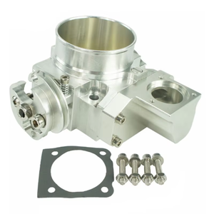 อลูมิเนียมแบบสากลสูงสุด70มม. ตัวคันเร่งสำหรับ TB05 Mitsubishi Lancer <span class=keywords><strong>Evo7</strong></span> 8 9 4G63เครื่องยนต์รถยนต์สีเงิน - Product Image 2