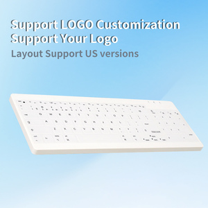 คีย์บอร์ดซิลิโคนอุตสาหกรรมแบบตั้งโต๊ะทางการแพทย์ไร้สายแบบ Type-C กันน้ำสามโหมดมาตรฐาน IP68 สำหรับโรงพยาบาลแห่งใหม่ - Product Image 3