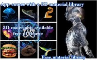 Ventilateur holographique LED 3D de bureau mini Wifi 25CM, affichage publicitaire holographique portable, alimenté par batterie, ventilateur holographique 3D de bureau
