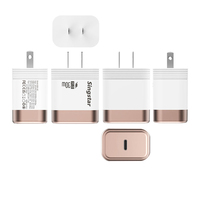 Cargador Rápido USB-C PD de 30W Premium, Diseño Metálico Bicolor, Enchufe Estadounidense, Cargador Portátil para Teléfono, Compatible con iPhone y Samsung, Carga Rápida y Segura