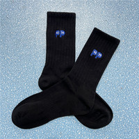 Chaussettes de sport mi-mollet en coton pour hommes, avec logo brodé Oeko-Tex 100, motif animalier amusant, vente en gros