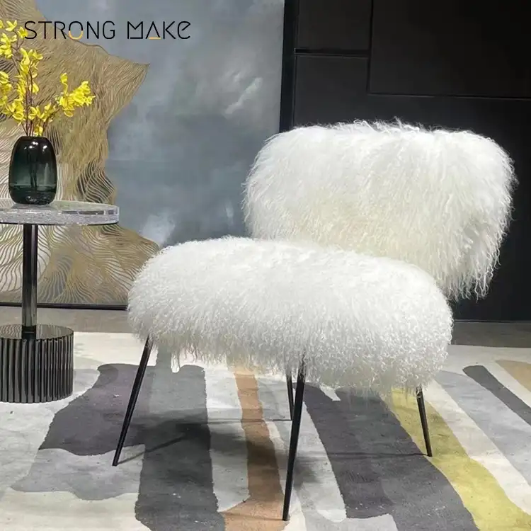 Mobili soggiorno design contemporaneo agnello lana bianca boucle lounge 2 posti divano moderno di lusso
