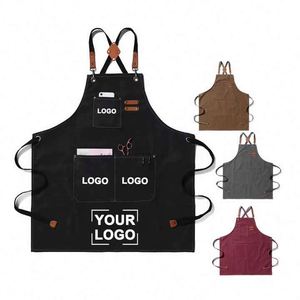 Custom Canvas Work <b>Aprons</b> BBQ <b>Kitchen</b> Cooking Safety Heavy Duty Woodworking Grill Gardening <b>Apron</b> for Men and Women With Pockets - Product Image 3