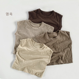 Nuevo Estilo 2026: <span class=keywords><strong>Chaleco</strong></span> Fino de Bambú y Algodón Transpirable con Cuello Redondo sin Mangas para Niños y Niñas, Estilo Coreano - Product Image 1
