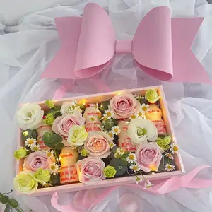 Подарочная коробка с цветочным принтом «Я люблю тебя»