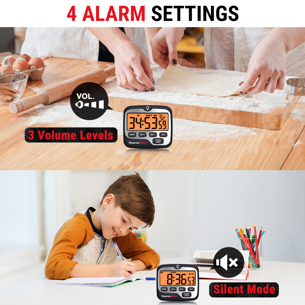 Лидер продаж на Amazon, цифровой кухонный таймер Thermopro TM01 с часами