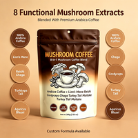 Formule personnalisée et marque privée, poudre de café aux champignons instantanée