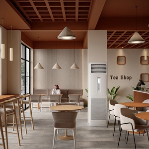 Diseño Interior Moderno Personalizado para Tienda de Té con Leche |   Vitrina Refrigerada para Panadería y Soluciones de Mostrador para Cafetería - Product Image 2