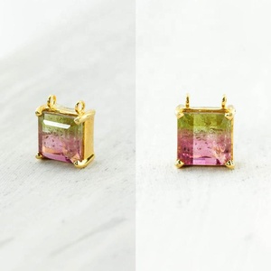<span class=keywords><strong>Pendentif</strong></span> en Tourmaline pour pastèque et pastèque, bijoux taillés en <span class=keywords><strong>argent</strong></span> Sterling 925, émeraude, en or Rose, offre spéciale - Product Image 3