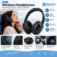 Casque sans fil BT13 à oreilles couvrantes, stéréo HiFi 40 mm, avec chargement Type C, directement de l'usine