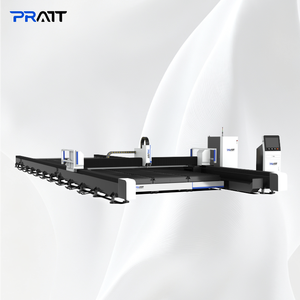 Machine de découpe laser mobile professionnelle Pratt Trending sur rail, découpeuse à fibre haute vitesse pour l'acier - Product Image 2