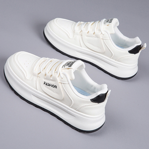 S.PETER EVA 35-40 White Comfortable Lace-up Platform Women's Platform Chunky Sneakers Daily Wear Skateboarding <strong>Shoes</strong> - Product Image 4