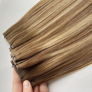 Extensions de cheveux humains Remy Super Double Drawn Invisible Genius Skin Weft de Qingdao <span class=keywords><strong>Haohao</strong></span>, lisses et soyeuses, qualité vierge, en lots. - Product Image 3