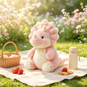 Peluche Triceratopo <span class=keywords><strong>Rosa</strong></span> Personalizzato ODM OEM, Simpatico <span class=keywords><strong>Dinosauro</strong></span> Imbottito, Morbido Giocattolo Promozionale per Bambini, Regalo Decorativo - Product Image 4