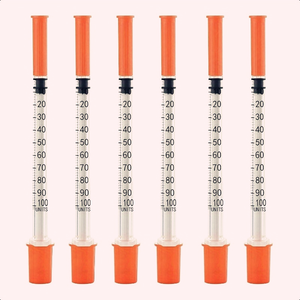 Estuche <span class=keywords><strong>de</strong></span> 1 ml con <span class=keywords><strong>100</strong></span> <span class=keywords><strong>Unidades</strong></span> <span class=keywords><strong>de</strong></span> Jeringas <span class=keywords><strong>de</strong></span> <span class=keywords><strong>Insulina</strong></span> <span class=keywords><strong>de</strong></span> Seguridad <span class=keywords><strong>de</strong></span> Grado Médico, Envueltas Individualmente, Paquete <span class=keywords><strong>de</strong></span> <span class=keywords><strong>100</strong></span>, Uso Veterinario, 29 g, 12,7 mm - Product Image 5