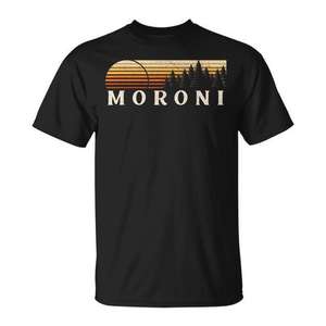 Camiseta retro de los años ochenta de Moroni Ut Vintage Evergreen Sunset - Product Image 1