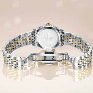 Reloj de Cuarzo para Mujer, Modelo 3078, con Caja de Aleación, Diseño Elegante y Ejecutivo, Esfera de Cristal, Resistente al Agua, Luminoso, Correa de Acero Inoxidable - Product Image 4